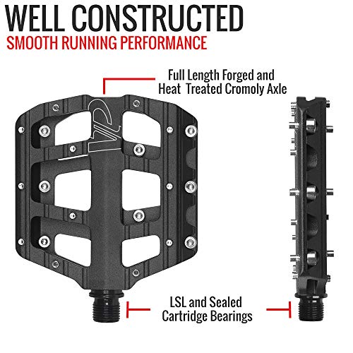 VP Components Vp-015-bk Pedales para Bicicleta, Unisex, Negro, 9/16-Inch