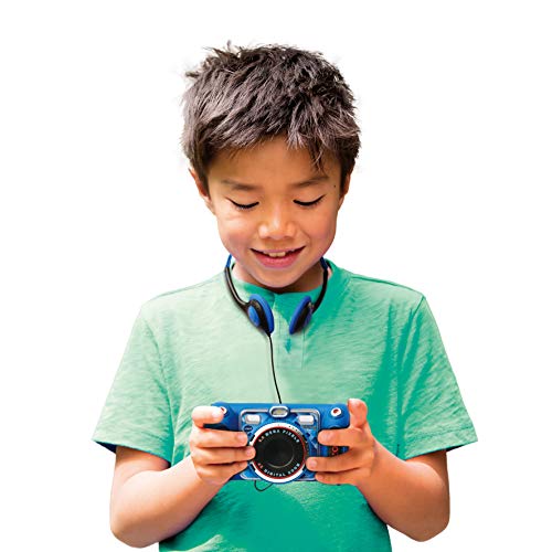 VTech - Kidizoom DUO DX, cámara de fotos para niños, vídeos, filtros, reproductor de música, juegos, USB, control parental, versión ESP, color azul (3480-520022)