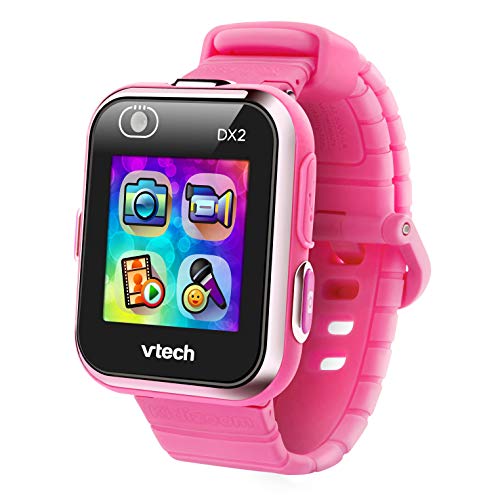 VTech - Kidizoom Smart Watch DX2, Reloj inteligente para niños, doble cámara de fotos, vídeos, juegos, color Rosa, Versión ESP (80-193857)