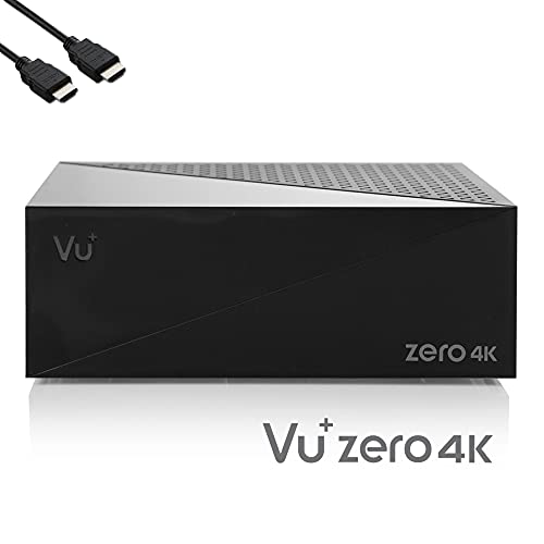 VU Zero 4K - Receptor de satélite HDR HDR con sintonizador DVB-S2X, receptor inteligente E2 Linux, CI+ lector de tarjetas, reproductor multimedia, HbbTV Mediathek, USB, 300Mbit WiFi + HDMI EasyMouse