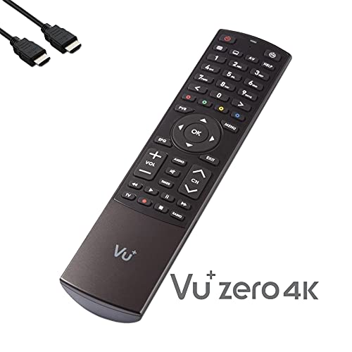 VU Zero 4K - Receptor de satélite HDR HDR con sintonizador DVB-S2X, receptor inteligente E2 Linux, CI+ lector de tarjetas, reproductor multimedia, HbbTV Mediathek, USB, 300Mbit WiFi + HDMI EasyMouse