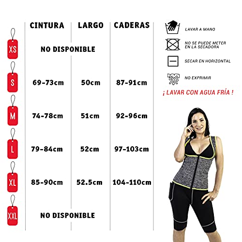 WABISABI DREAMS Pantalon Corto Sauna 100% Neopreno, Leggins Rodilla Reductores Adelgazantes Anticeluliticos Cintura Alta, Mallas Fitness Push Up consigue una Sudoración efectiva en Fitness Negro (M)