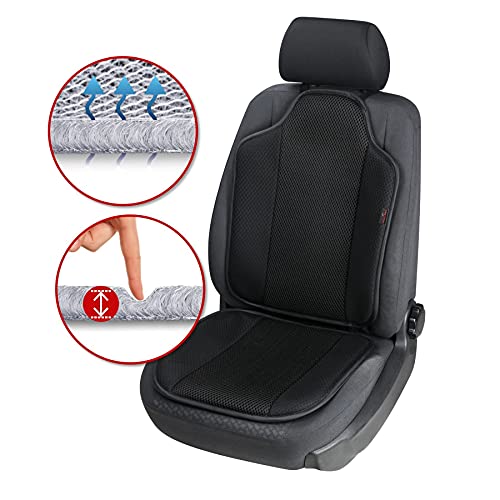 WALSER funda de asiento de coche Aero-Spacer, protector de asiento transpirable, funda de asiento confortable negro 13994