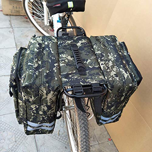 Wamsatto Bolsa de Bicicleta para Asiento Trasero Bolsas para Sillines Impermeable Alforjas de Ciclismo Verde