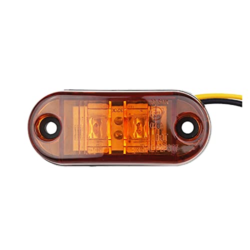 WangQianNan Luz de señal de Remolque 10 Piezas de 2 LED Solteanza Oval Trailer Light Car Truck Marker Light Light 1 2V 24V LED Piezas de Camiones Luz de Alerta