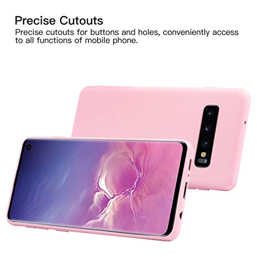 Wanxideng - 6X Funda para Samsung Galaxy S10, Carcasa en Silicona - [ Negro + Blanco Translúcido + Azul Oscuro + Rojo + Rosado + Menta Verde ]