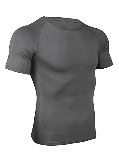 Wayleb T-Shirt Compresión Hombre Camiseta de Manga Corta Hombre Camisetas Deportivos Hombre Transpirable Seco RáPido T-Shirts para Correr Ejercicio Gimnasio Ciclismo Casuale