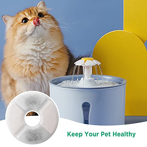 WD&CD 10PCS Filtros de Repuesto de Fuentes de Mascotas con Resina y Carbón Activo, Repuesto de Filtros Agua Gato para Fuentes de Agua Gato/Perro para Fuentes de Flores