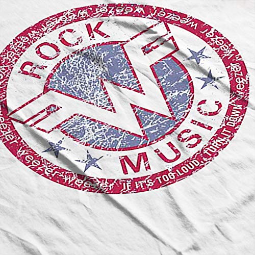 Weezer Rock Music Manga Corta De Los Hombres Camiseta Blanco X-Large