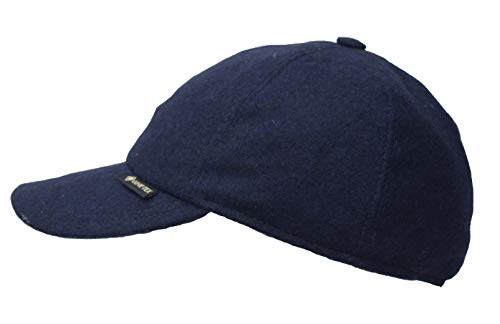 Wegener Gore Tex B402 - Gorra de lana con orejeras (resistente al viento, impermeable, transpirable), color azul oscuro 19 – azul oscuro. 59