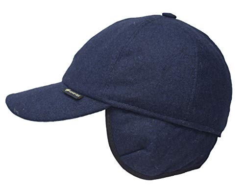 Wegener Gore Tex B402 - Gorra de lana con orejeras (resistente al viento, impermeable, transpirable), color azul oscuro 19 – azul oscuro. 59