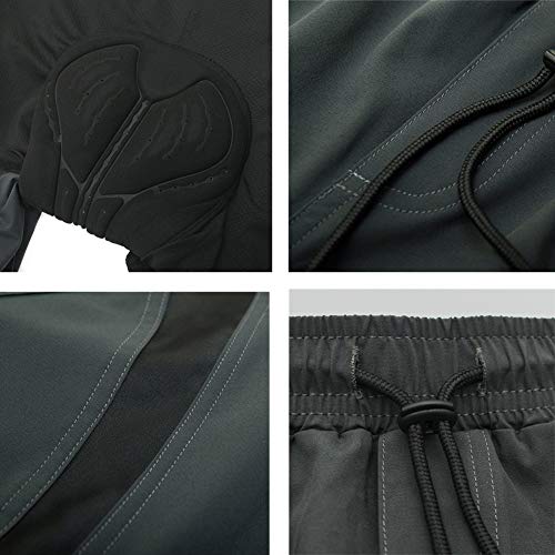 wei Hombres Ciclismo Pantalones Cortos Acolchado 3D MTB Bicicleta Bicicleta Ropa Interior Pantalones Cortos Respirable Secado Rápido Montaña Bicicleta Pro Holgado Pantalones Cortos,b,2XL