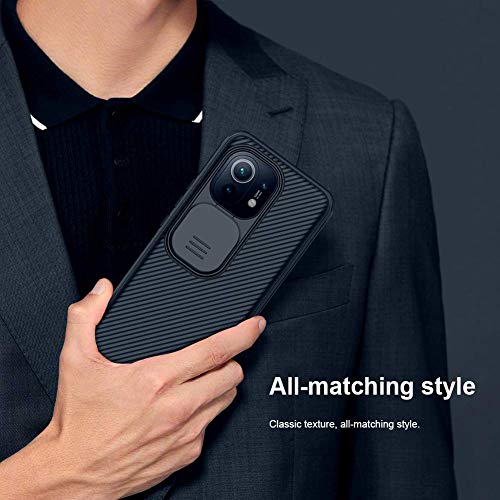 WeiCase Funda para Xiaomi Mi 11, Premium Delgado Carcasa Rígida PC con Cubierta Deslizante para Cámara, Anti-Shock Case para Xiaomi Mi 11 5G / 4G, Negro