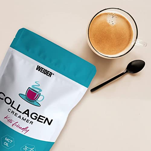 Weider Collagen Creamer, Crema de colageno para el café con MCT, Keto friendly, 360 g, Sabor Crema