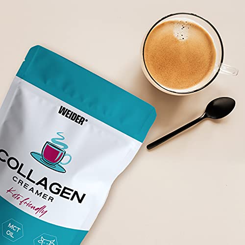 Weider Collagen Creamer, Crema de colageno para el café con MCT, Keto friendly, 360 g, Sabor Crema