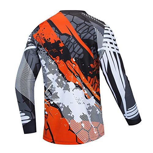 weimostar Camiseta de ciclismo para hombre de bicicleta de montaña Motocross Jersey manga larga MTB, Hombre, 28, 3XL