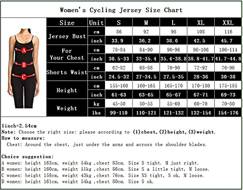 weimostar Ciclismo Jersey Pantalones Cortos Conjunto Traje De Las Mujeres Bicicletas Tops Camisa Bicicleta De Montaña, 638., S