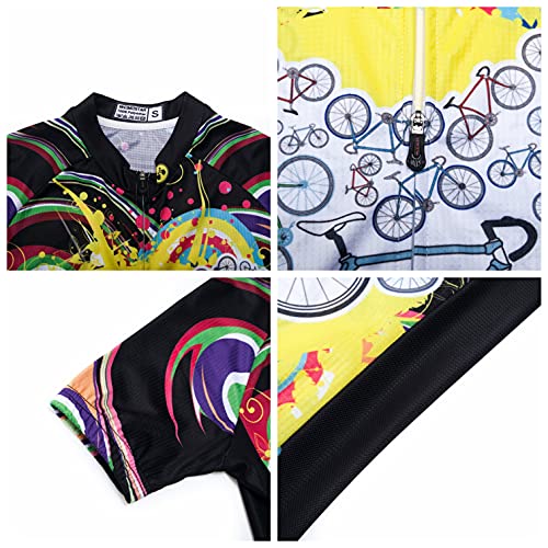 weimostar Ciclismo Jersey Pantalones Cortos Conjunto Traje De Las Mujeres Bicicletas Tops Camisa Bicicleta De Montaña, 638., S