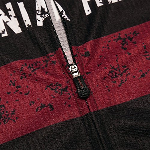 Weimostar Maillot de ciclismo para hombre, camiseta de ciclismo de montaña con cremallera completa, ropa de ciclismo, Hombre, Negro , XL for Brust 96-100 cm