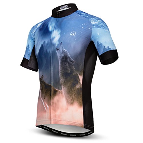 Weimostar Team - Maillot de ciclismo para hombre, manga corta, transpirable, camiseta para MTB