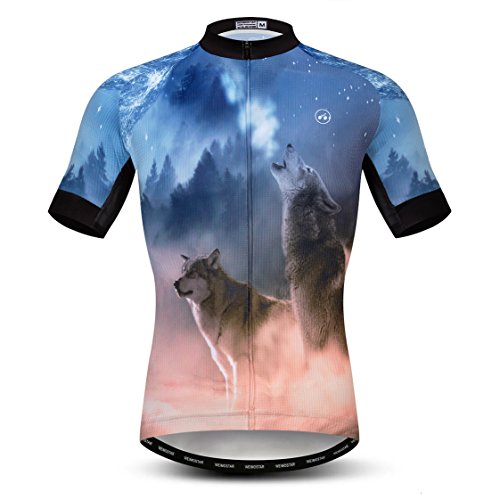 Weimostar Team - Maillot de ciclismo para hombre, manga corta, transpirable, camiseta para MTB