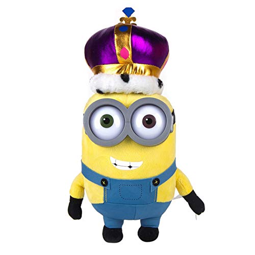 Whitehouse Peluche Minion Disfrazado Peluche Minion con Gafas de Plástico, Peluche Suave y blandito (Minion con Corona)