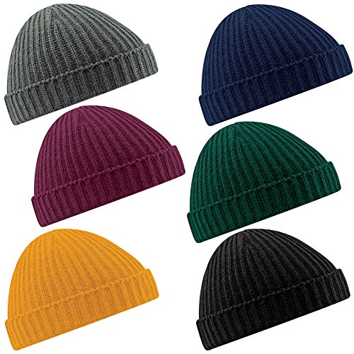 Wigwam Cool fisherman trawler Skully gorro estilo vintage para hombre mujer unisex Hipster Docker gorro (Mustard)