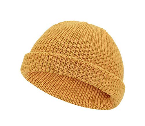 Wigwam Cool fisherman trawler Skully gorro estilo vintage para hombre mujer unisex Hipster Docker gorro (Mustard)