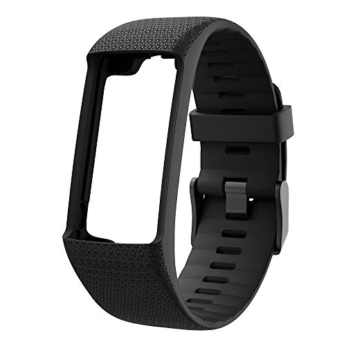 WIIKAI Compatible con Polar A360/A370 Correas para Relojes, Correa de Pulsera de Reemplazo(Negro).