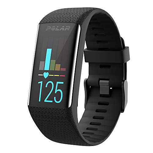 WIIKAI Compatible con Polar A360/A370 Correas para Relojes, Correa de Pulsera de Reemplazo(Negro).