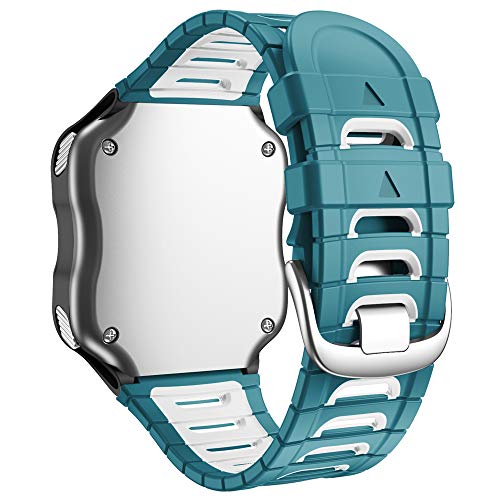WIIKAI Correa de Repuesto para Reloj, Compatible con Garmin Forerunner 920XT, Correa de Reloj de Silicona (Azul Verde)…