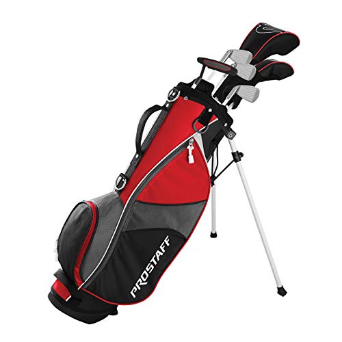 Wilson Golf Pro Staff JGI LG Juego de Palos Junior para Niños de entre 11 y 14 Años, Altura: 142 - 160 cm, Mano Dominante Derecha, Grafito, Incl. Bolsa de Transporte, Rojo, WGGC91840