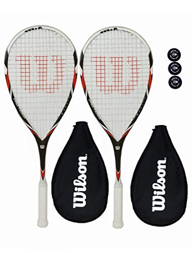 Wilson Pro Team Raquetas Squash + Funda + 3 Pelotas De Squash-2 Piezas