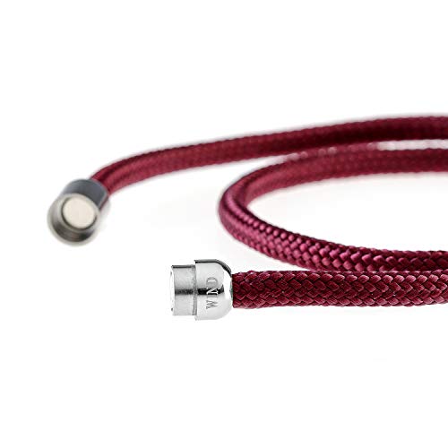 Wind Passion Pulsera Roja Magnética de Paracord Trenzada Cuerda para Hombre y Mujer, Tall Medium