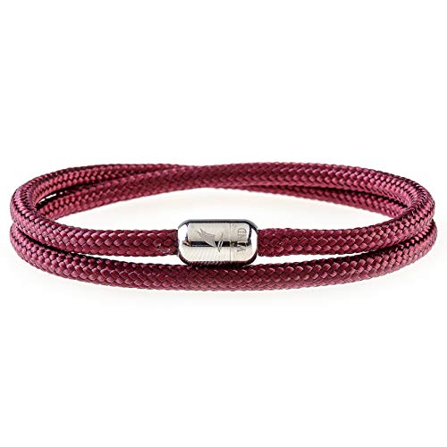 Wind Passion Pulsera Roja Magnética de Paracord Trenzada Cuerda para Hombre y Mujer, Tall Medium