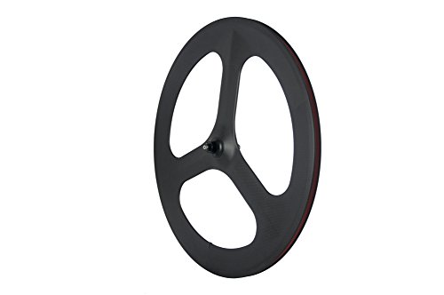 WINDBREAK BIKE Full Carbon 70mm Tri-Spoke Wheel for Road Bike Only Front Wheel Clincher