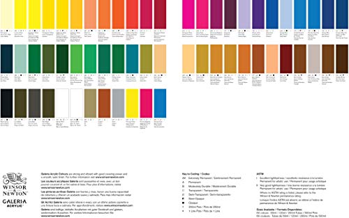 Winsor & Newton Galería Pintura Acrílica, Amarillo (Cadmium Yellow Medium Hue), 250 ml, 250