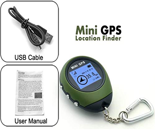 Winterworm - Llavero GPS portátil, tamaño reducido, dispositivo geolocalizador ideal para ciclismo, senderismo, excursiones en la naturaleza y «geocaching»