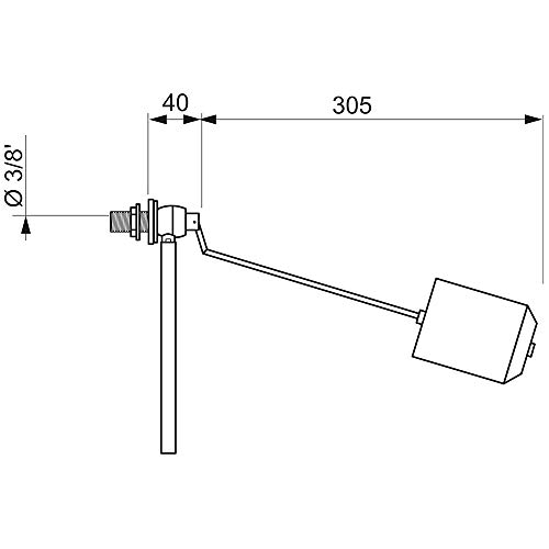 Wirquin F2 - Válvula de flotador para depósitos de agua (sistema de palanca)