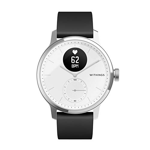 Withings Pulseras deportivas de calidad fabricadas en fluoroelastómero para los relojes Steel HR, Steel HR Sport, Move ECG, Move, Steel y ScanWatch, Negro, FKM 20 mm [Exclusiva Amazon]