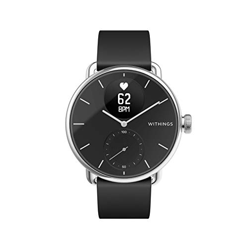 Withings Pulseras deportivas de optima calidad fabricadas en fluoroelastómero, para los relojes Steel HR, Steel HR Sport, Move ECG, Move, Steel y ScanWatch, Negro, FKM 18 mm [Exclusiva Amazon]