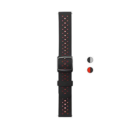 Withings Pulseras deportivas de silicona para los relojes ScanWatch, Steel HR, Steel HR Sport, Move ECG, Move y Steel, Negro bicolor - Correa Loop deportiva, Silicona 20 mm [Exclusiva Amazon]