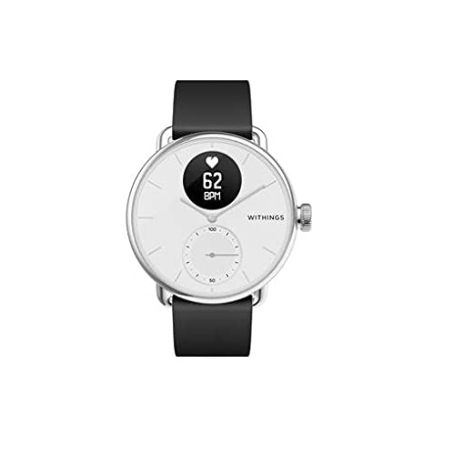 Withings Pulseras deportivas de silicona para los relojes ScanWatch, Steel HR, Steel HR Sport, Move ECG, Move y Steel, Negro - Hebilla plateada, Silicona 18 mm [Exclusiva Amazon]