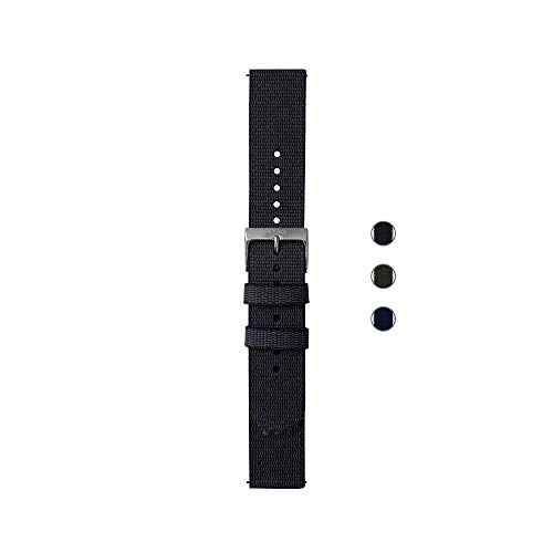 Withings Pulseras fabricadas con hilos tejidos de PET reciclado para los relojes ScanWatch, Steel HR, Steel HR Sport, Move ECG, Move y Steel, Negro, PET 20 mm [Exclusiva Amazon]