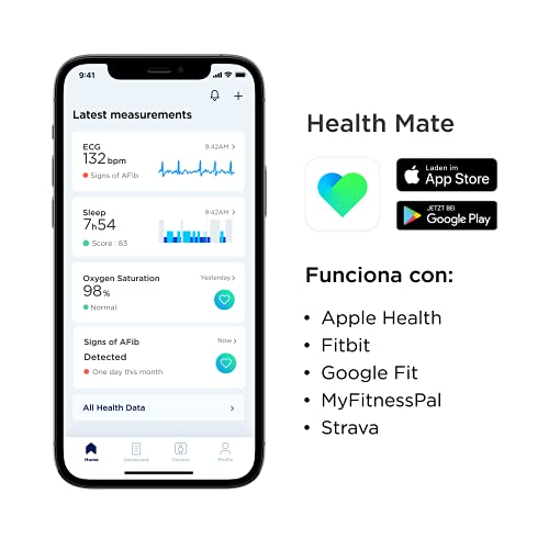 Withings ScanWatch - Reloj inteligente híbrido con ECG, tensiómetro y oxímetro