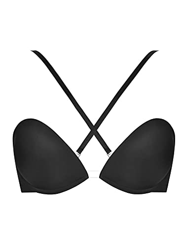 Wonderbra Sujetador Multiposición, Negro, 100C para Mujer