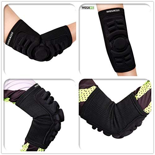 WOSAWE mejor elástica Combat Hockey codo Pads Protector Brace Guardia Codo Pad Funda - H&PC-38784, Elbow Pads - 1 Pair