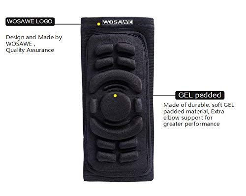 WOSAWE mejor elástica Combat Hockey codo Pads Protector Brace Guardia Codo Pad Funda - H&PC-38784, Elbow Pads - 1 Pair