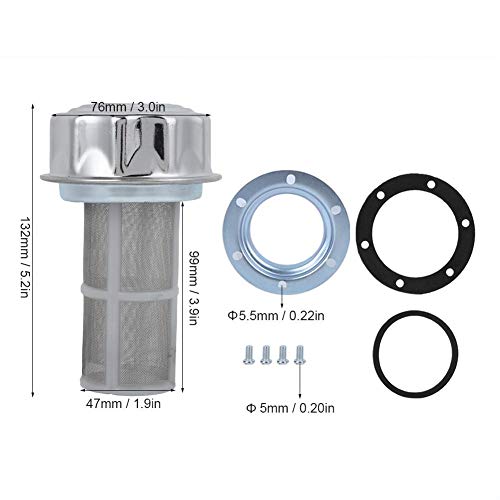 wosume Filtro de ventilación Filtro de Aire Tanque de Aceite Tanque de Aceite hidráulico Limpiador de Aire Tapón de válvula Tapón de Aceite Filtro de Aire, Kit de Tornillos Filtro de Aire(Metal)