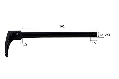 WYJW Eje pasante Trasero para SYNTACE X12 Estilo X-12 12X142 Mm Pinchos MTB Aleación de Bicicleta Paso de Rosca QR 1,0 Mm Longitud 161 Pinchos de liberación rápida